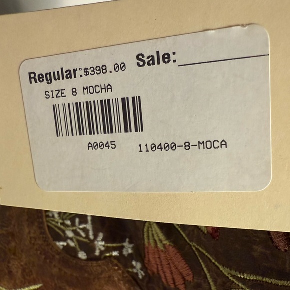 LANE New Embossed Leather Embroidered Western Boots - Picture 13 of 14